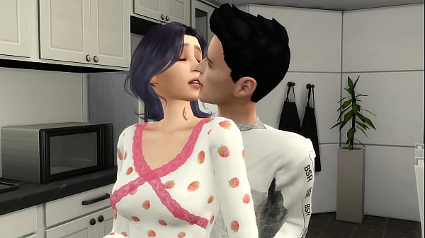 Image Distracted a housewife with a huge ass from cooking. Deepthroat blowjob