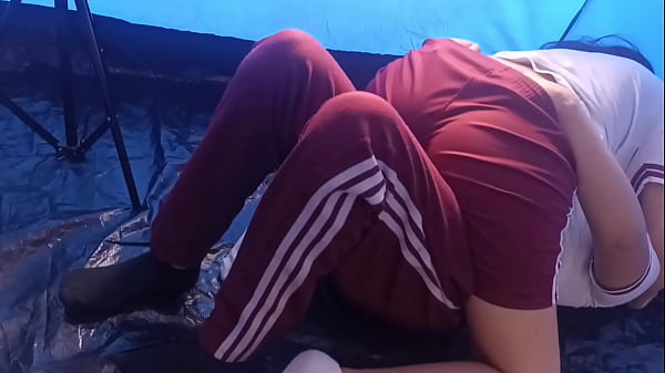Image STUDENTS FUCK IN THE TENT, she is a HOT Student fucking on the field trip, she likes to HIDDENLY FUCK - Real Homemade Video