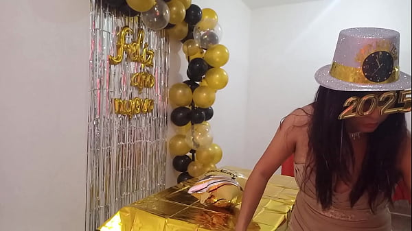 Image Beautiful lady throws one last New Year's Eve party! She has a beautiful vagina and wears an elegant VIP whore dress.