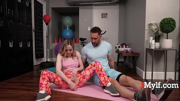 Image Stepmom's Pretzel Pose & Stepsons HARD Cum Filled Hose | iMylf
