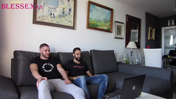 Image Straight friends watching porn