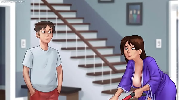 Image Summertime Saga By Kompas Productions - Horny and Lucky Dude Loves Seeing His Next door roommate Big Juicy Wet Boobs| Busty House MILF Wants Him To Help Her