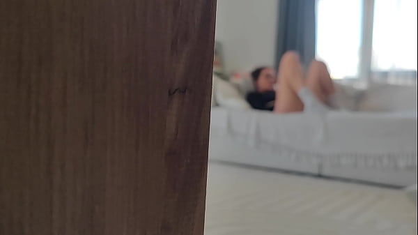 Image Stepsister was jerking off, and I helped her cum and fuck in her ANAL!
