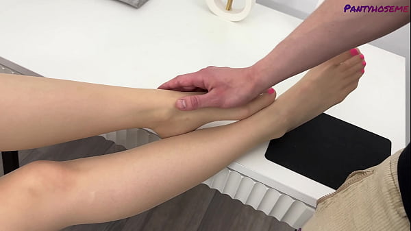 Image Maddy Gets Fucked In Her Seamless Tan Pantyhose and Gets Feet Cummed On