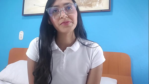 Image Shy but very sexy college stepsister fucking with stepbrother in a short mini skirt