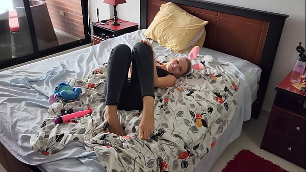 Image Horny rabbit girl orgasming with anal tale in asshole, hot anime hentai anal cosplay.