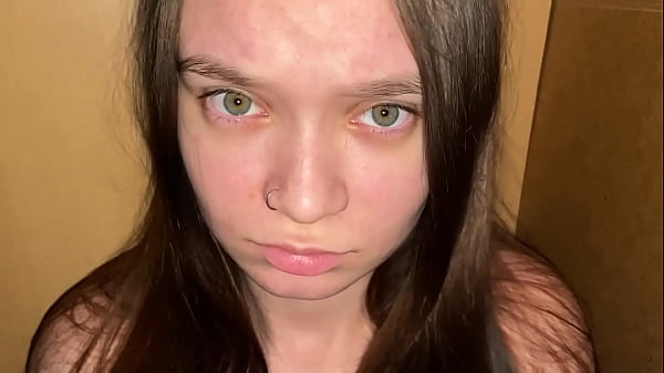 Image Frightened stepdaughter hid in the closet. Stepfather's big cock kept her slobbery mouth company