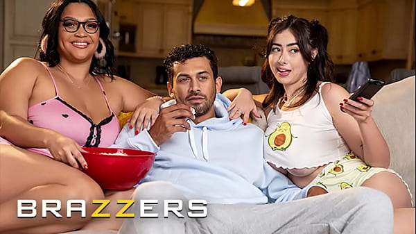Image BRAZZERS - Ashlyn Peaks & Chloe Surreal Invite Their Crush For A Movie Night But Soon Turns To A Steamy Threesome