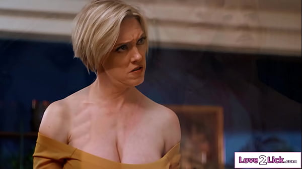 Image Big tits cougar stepmom tongues her teen stepdaughters pussy