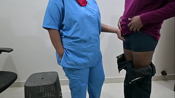 Image Indian nurse having fun with patient