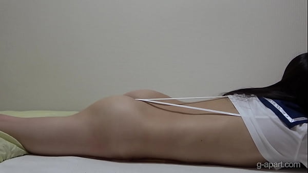 Image Thong leotard wedgie ass and pussy, natural tits stick out of uniform Japanese girl exercise