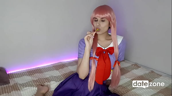 Image Pretty amateur sucks a lollipop and fucks her pussy with a fake cock