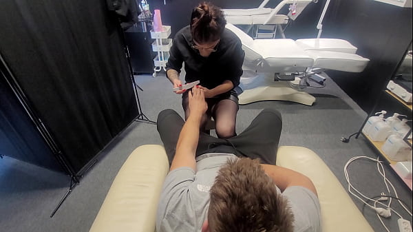 Image I just come for a manicure, but manicurist prefer to take my dick to mouth and make me blowjob