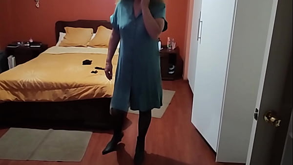 Image My stepson records me getting dressed for work, and I make his cock really hard.