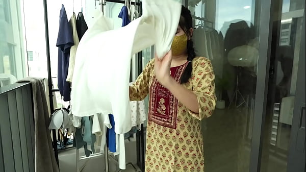 Image Indian cute maid horny while her working