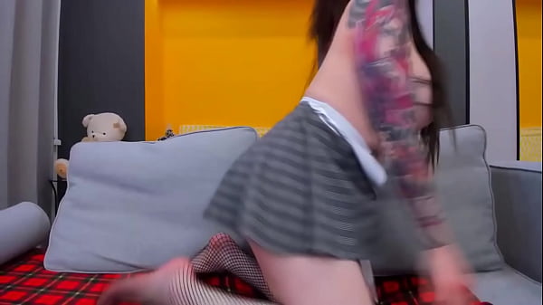 Image Teasing Her Pussy From Behind with a Throbbing Vibrator