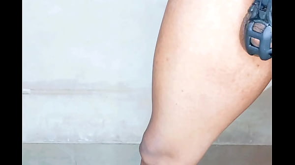 Image Cute latina caged sissy cuckold fucked