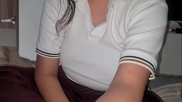 Image Hot student taking personal lessons at her teacher ́s room