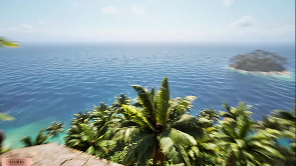 Image Horny Interracial Futa Sex on the beach, 3D futanari