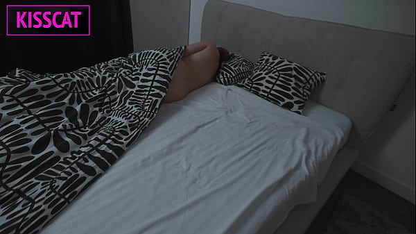 Image Step son Surprises Step mom in Share Bed, Fucks Sideways while She Holds Moans Till Facial