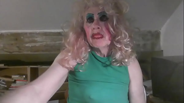 Image Fuckpig old pansy milf fag slut Sarah humiliatingly displays her  cum stained pink mini skirt, as smokes provocatively