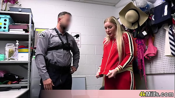 Image Busty blonde shoplifter MILF destroyed