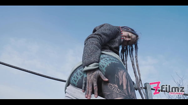 Image Tattoo Couple caught while wild ANAL public sex on a ruine
