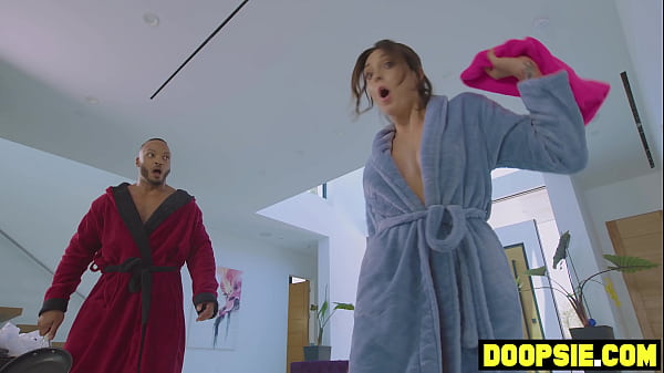 Image Big dick tranny breaks in to pound bisexual stud and his busty GF