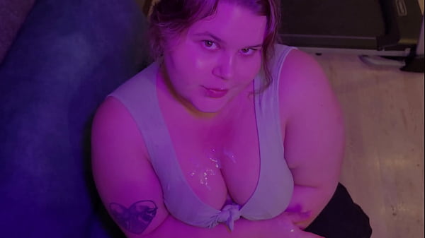 Image Blowjob compilation with cum on cute face and big tits of cute BBW hottie