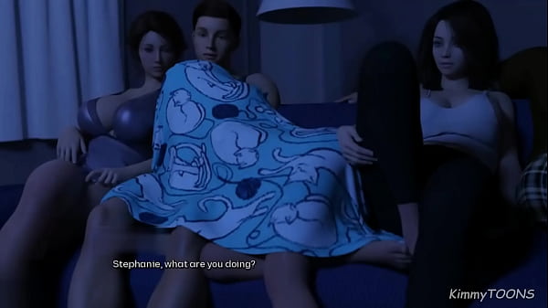 Image Heart Problems - stepsis sucked stepbrothers cock under the sheet while everyone was watching a horror movie - kimmytoons