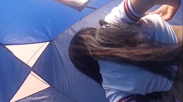 Image WHAT IF WE ESCAPE FROM THE CAMP? I have a tent so no one from school will find out! Would you like to have sex there? Sex on a field trip!