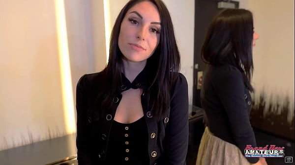 Image Skinny Inked Brunette Ashley Wolf Rubs Her Pussy And Tits With A Big Dildo!