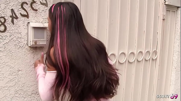 Image Sexy Latina Teen Babysitter Amia Miley with slim Body talk to old Young FFM Threesome Sex by older Couple