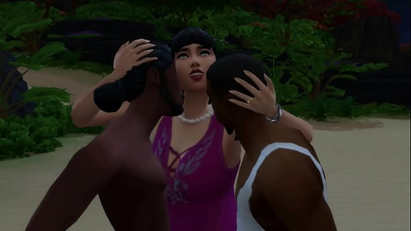Image Latina being smashed by homeless in a beach because she lost direction