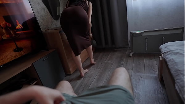 Image Step Mom Caught Step Son With Boner and Helps to Cum Quick
