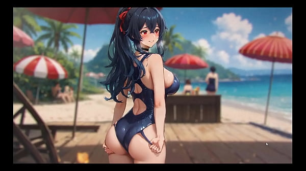Image Bluring the walls [ ROMANCE Hentai Game ] Ep.7 EXHIB COUPLE at the BEACH !