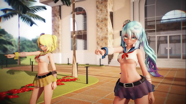 Image Miku & Rin Naked Dance - Chocolate Cream MMD by 000MMD