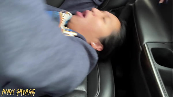 Image backseat of the car ANAL and THROAT with creampie