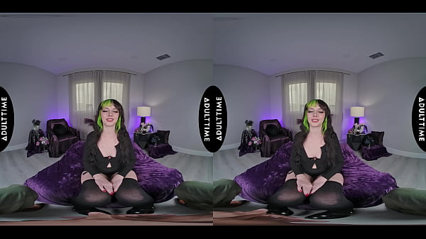 Image UP CLOSE VR - Sultry Kitty Cam Ditches Her Gothic Attire To Energetically Ride Your Dick - POV