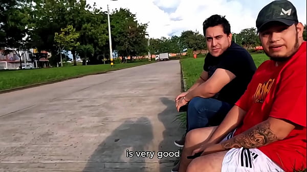 Image Outdoor threesome by the road: We found a young slut running down the street in a public park and invited her over for a fuck. Would you have fucked her too?