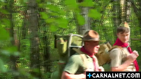 Image Scoutmaster Tyler Saint thrusting his thick tongue into Cole Blues tight tasty hole until his beautiful body was silently begging me to fuck him