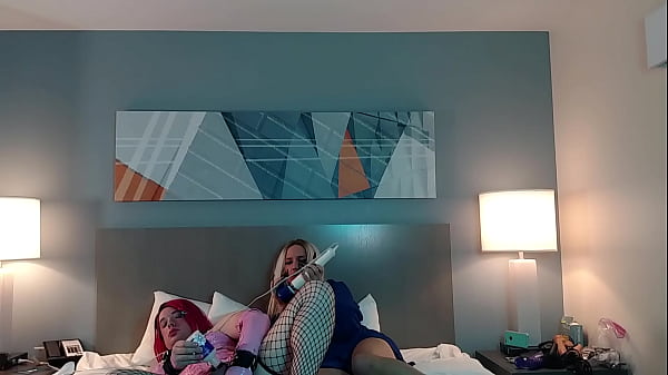 Image Very Hot Blonde Femboy Jerking Off with Redhead Trans Woman