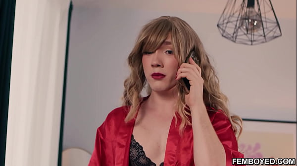 Image Blonde cute femboy Ezrah Mahomes playing with a remotely controlled vibrating buttplug! Ezrah is already warmed up when his boyfriend Manuel Skye comes home!