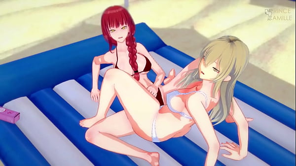 Image Chainsaw Man Ova beach episode - Makima and Power have lesbian sex