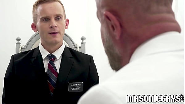 Image Old Mason Felix Kamp brings apprentice Dylan Tides to an impressive erection during an so called interview! The Masons are some fucked up people!