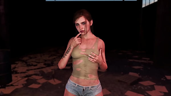 Image Shy slim Ellie dances solo in dirty clothe inside abandoned hangar