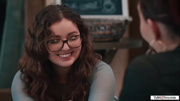 Image Busty shemale Emma Rose bangs her college gf in public cafe
