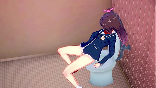 Image Hentai girl masturbating in the school's bathroom