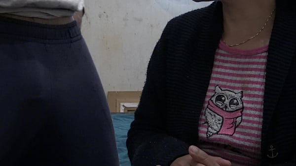 Image perverted stepmother gives her virgin stepson a handjob for the first time in his life