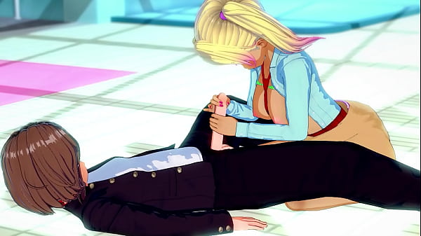 Image Hentai girl making handjob in the swimming pool